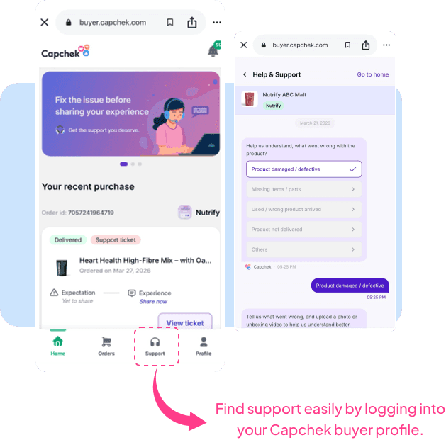 Capchek direct support interface